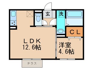 イオメール折尾A棟の物件間取画像